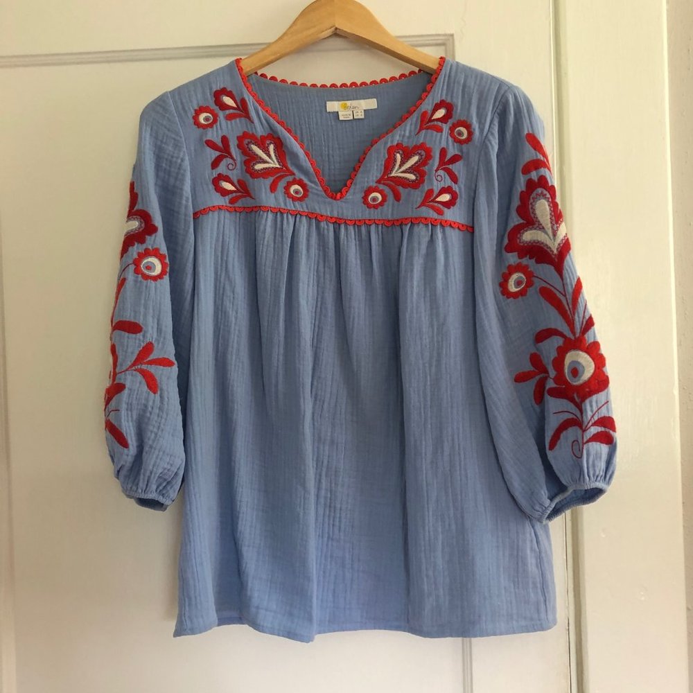 Boden Boho Printed Top